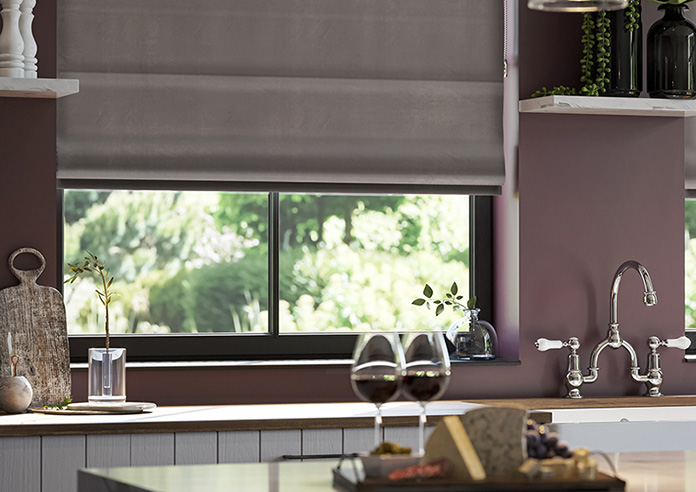 Ultra Luxe Velvet, Warm Brown - Motorised Roman Blind - Image 5